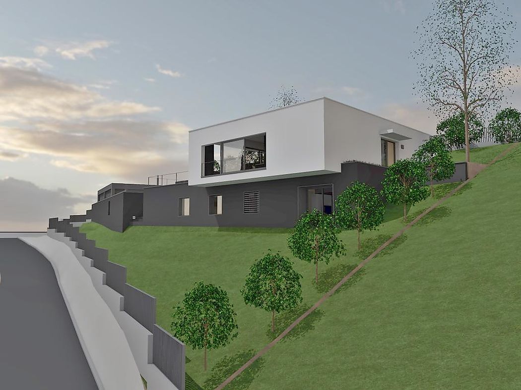 Plot with fantastic sea views + project to build a detached house